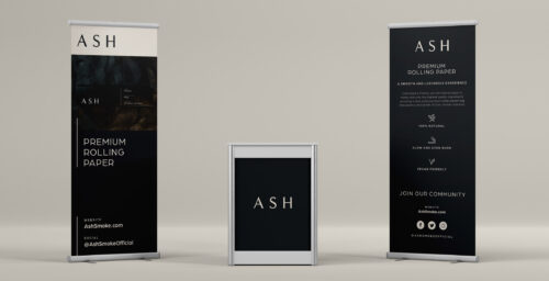 Ash Smoke Brand Mockup - Dark Roast Media Branding and Visual Identity Services