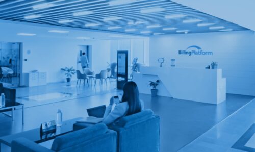 BillingPlatform Brand Image - Lobby with Blue Tint