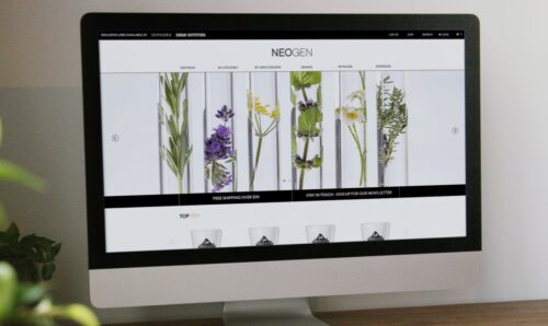 NeoGen - Branded Imagery displayed on computer screen