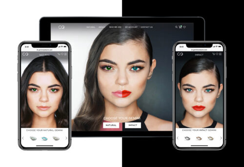 Gemini Contacts Model displayed on multiple devices